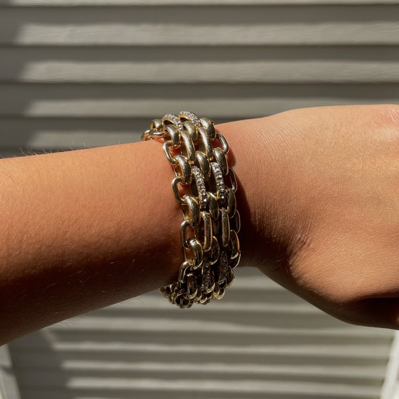 J Crew Golden Cable Chain Style Bracelet - Picture 5 of 6
